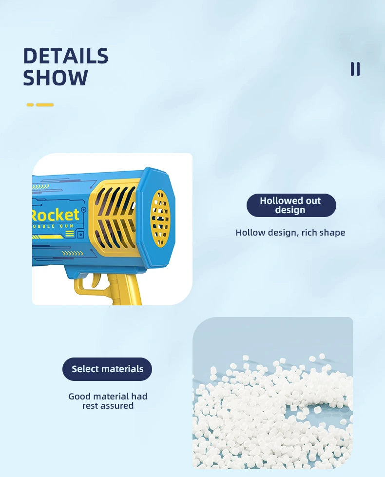 Rocket Bubble Blaster Gun