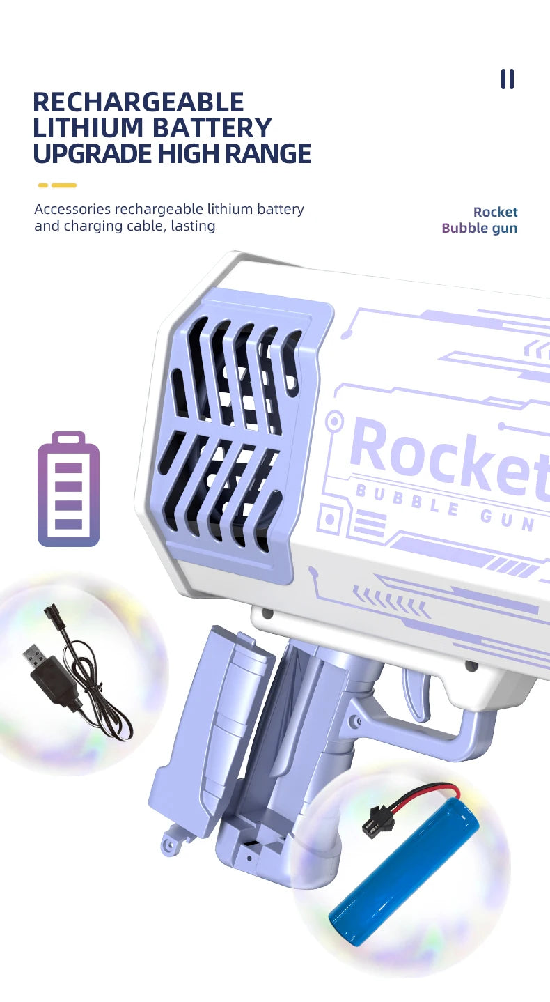 Rocket Bubble Blaster Gun