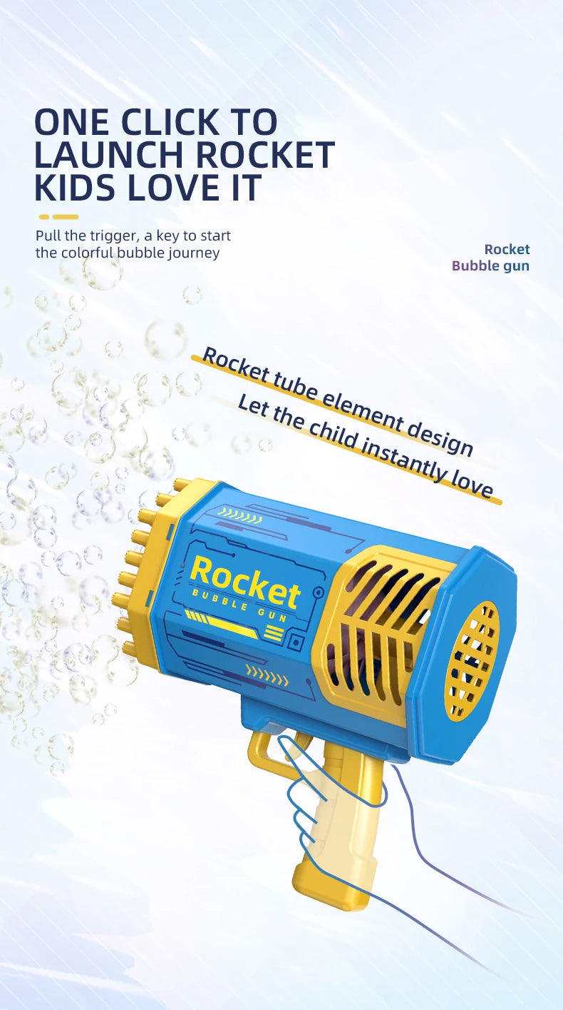 Rocket Bubble Blaster Gun