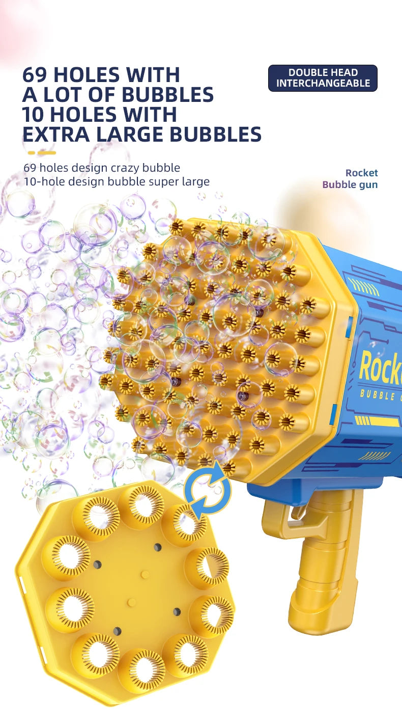 Rocket Bubble Blaster Gun